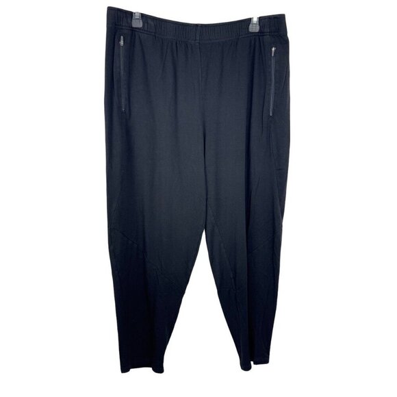 Eileen Fisher Black Activewear Pants Women's Size Large Athleisure Soft Casual - Picture 1 of 9